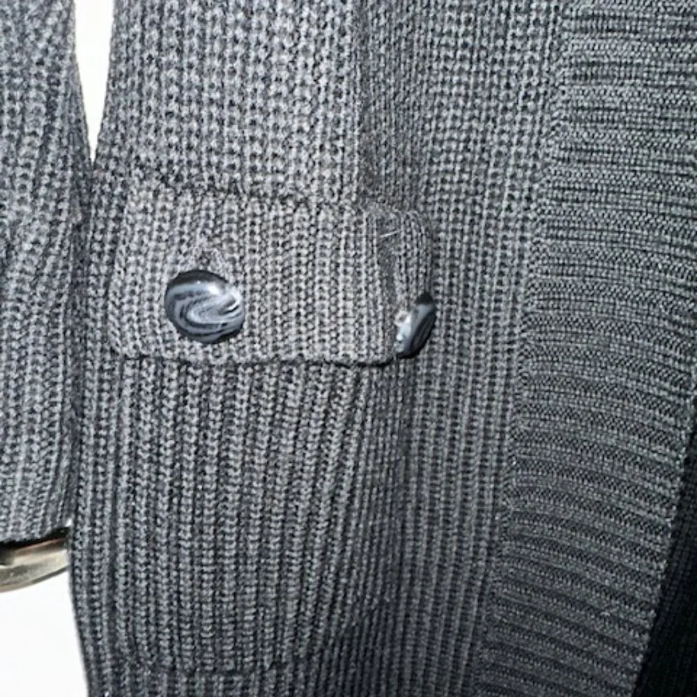 ANN TAYLOR LOFT BLACK KNIT SWEATER DUSTER - Picture 3 of 4